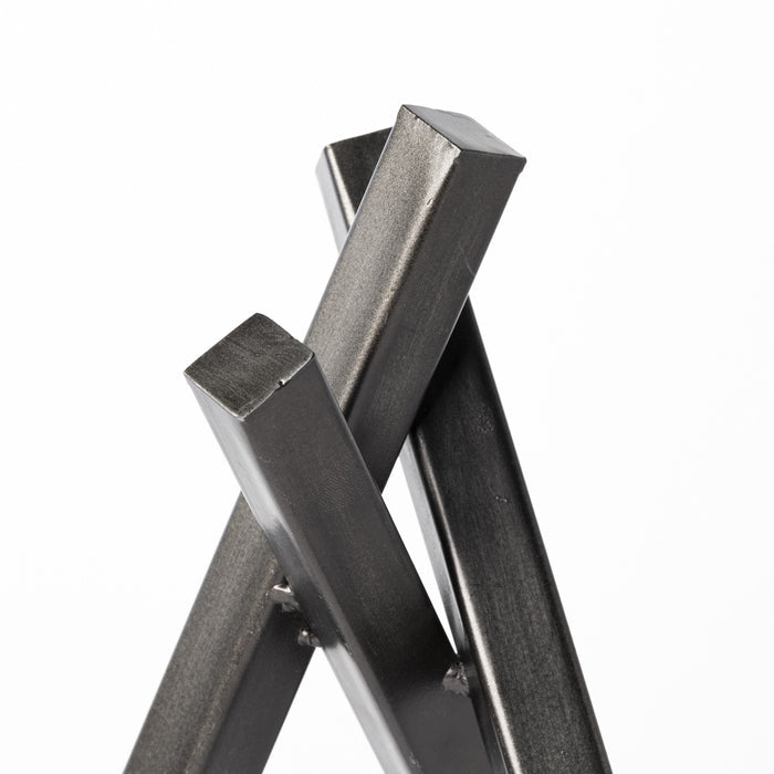 10" Black Metal Abstract Tabletop Sculpture