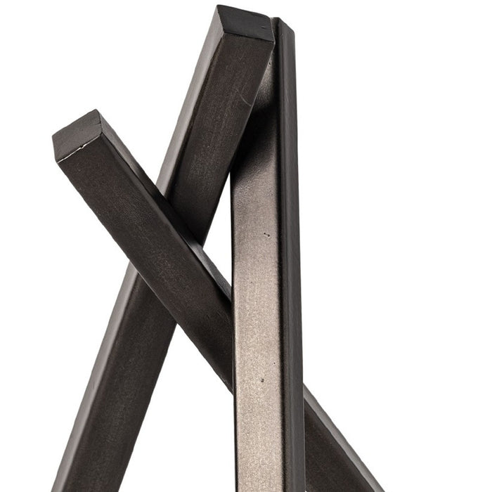 10" Black Metal Abstract Tabletop Sculpture