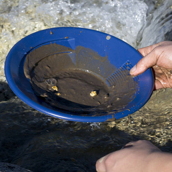 Blue Riffle Gold Pan | Blue Dual Pan | DetectorWarehouse.com