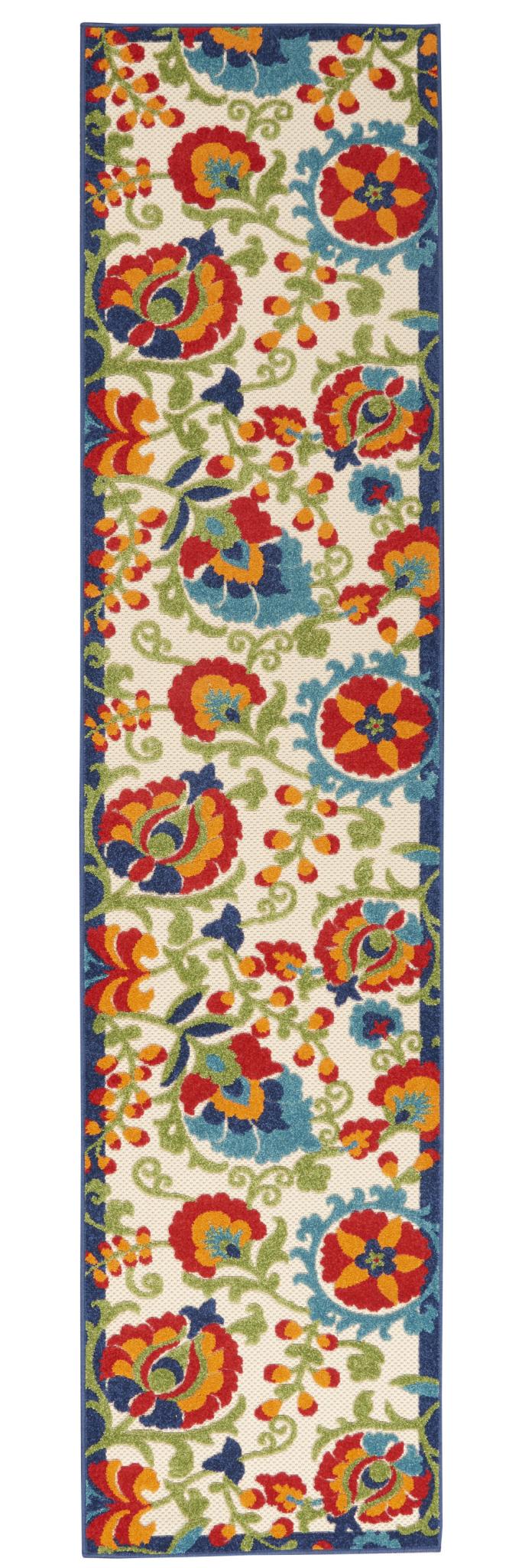 10' Green And Ivory Indoor Outdoor Area Rug
