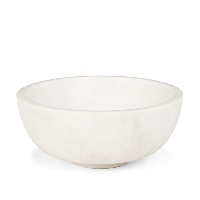 10" White Marble Round Centerpiece Bowl
