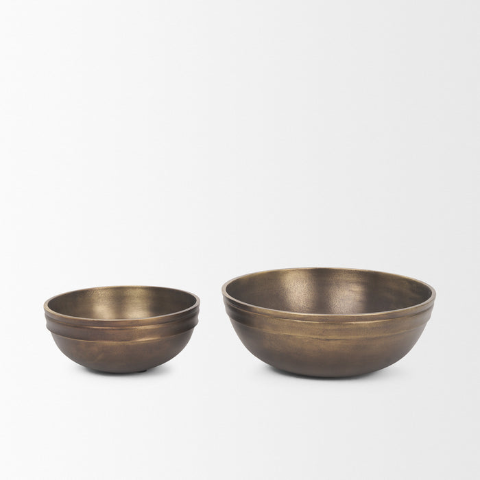 11" Brass Metal Round Centerpiece Bowl