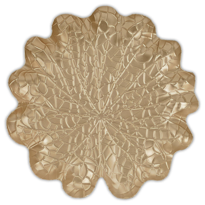 12" Gold Metal Handmade Lily Pad Vanity Tray