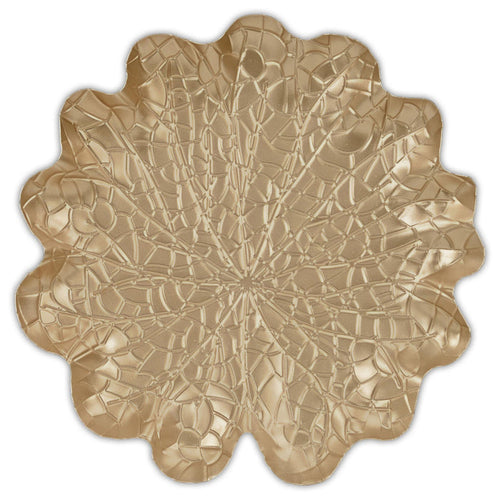 12" Gold Metal Handmade Lily Pad Vanity Tray