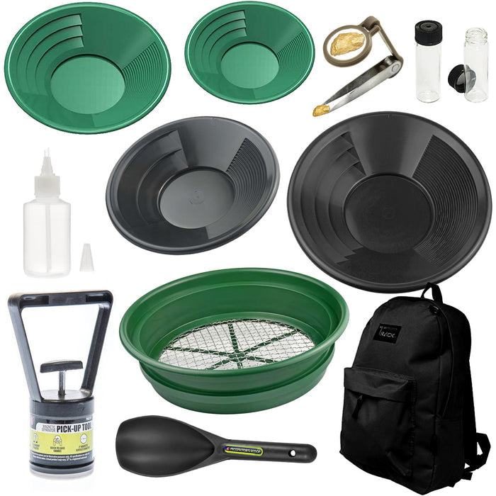 11 Piece Gold Pan Kit | Deluxe Gold Pan | Detector Warehouse