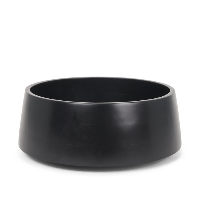 14" Black Wood Round Centerpiece Bowl