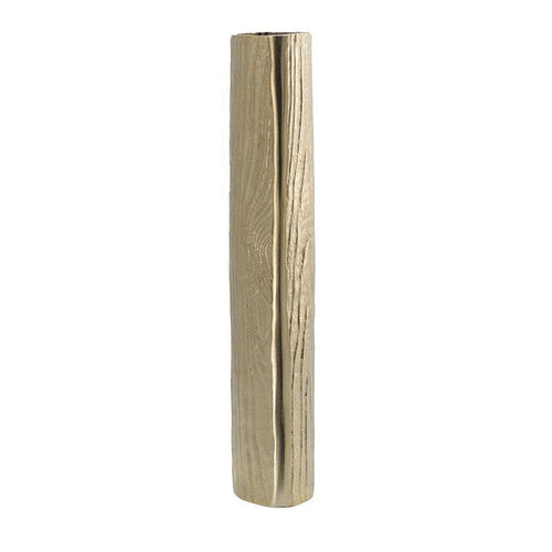 15" Gold Oval Aluminum Table Vase