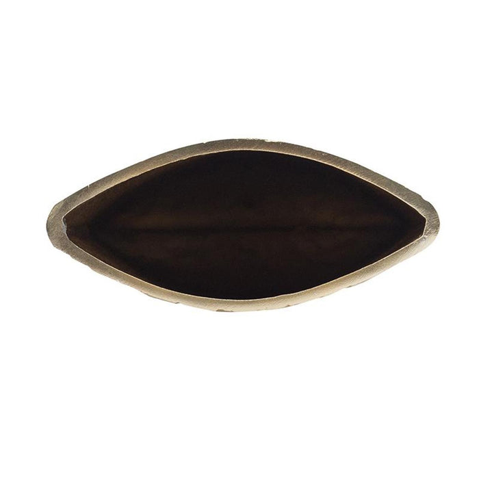 15" Gold Oval Aluminum Table Vase
