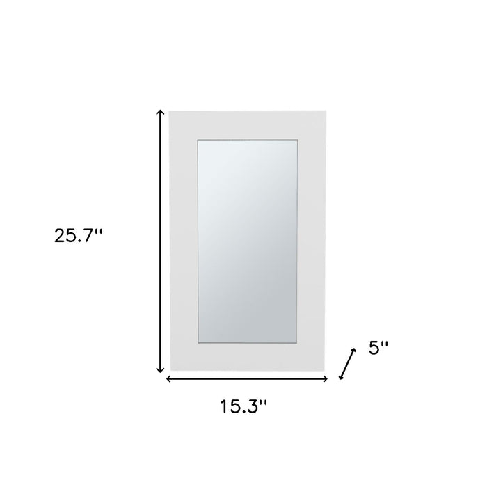 15" White Wood Floating Bathroom Vanity And Medicine Cabinet With Mirror