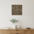 19" X 19" X 2" Brown Square Rotten Wood  Wall Decor