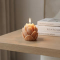 2" Orange Citrus Scented Dimensional Flower Candle
