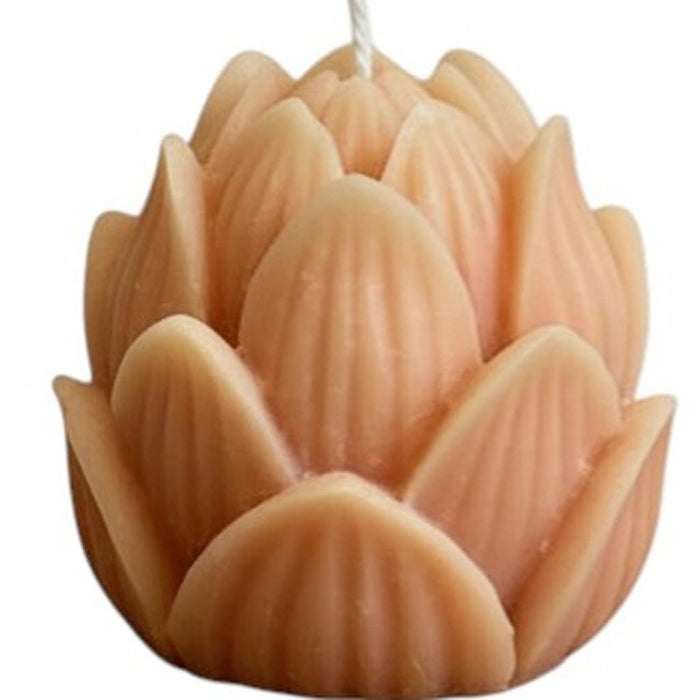 2" Orange Himalayan Bamboo Scented Dimensional Flower Candle