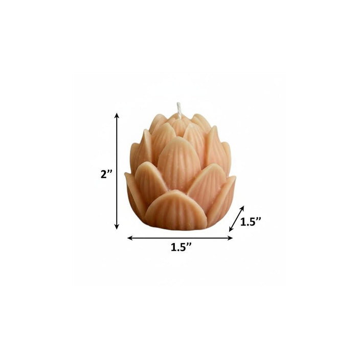 2" Orange Himalayan Bamboo Scented Dimensional Flower Candle
