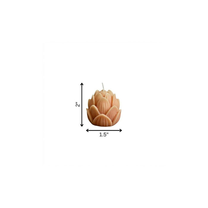 2" Orange Honeysuckle And Jasmine Scented Dimensional Flower Candle