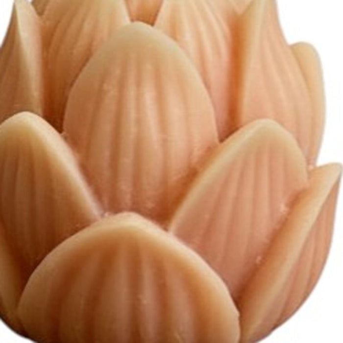 2" Orange Peony Scented Dimensional Flower Candle
