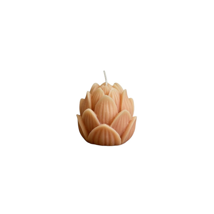 2" Orange Sandalwood Scented Dimensional Flower Candle
