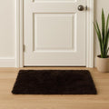 2' X 3' Chocolate Faux Fur Animal Print Area Rug