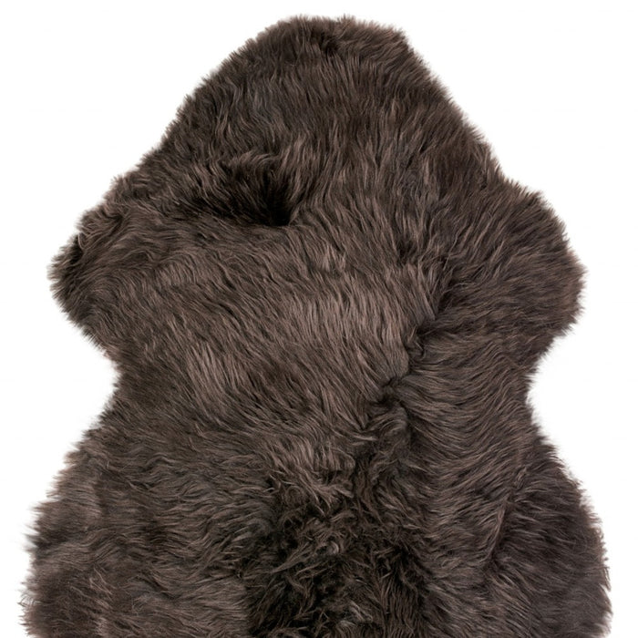 2' X 3' Chocolate Genuine Sheepskin Shag Area Rug