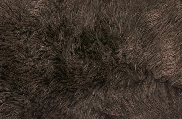 2' X 3' Chocolate Genuine Sheepskin Shag Area Rug
