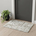 2' X 3' Gray And Ivory Faux Fur Area Rug