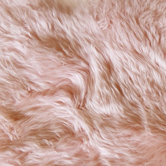 2' X 3' Pink Genuine Sheepskin Shag Area Rug