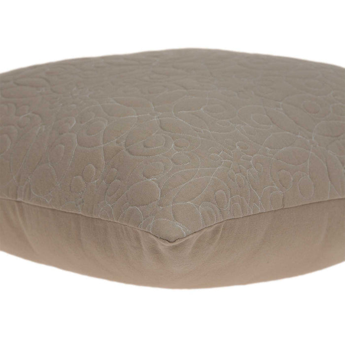 20" Tan Swirl Cotton Throw Pillow