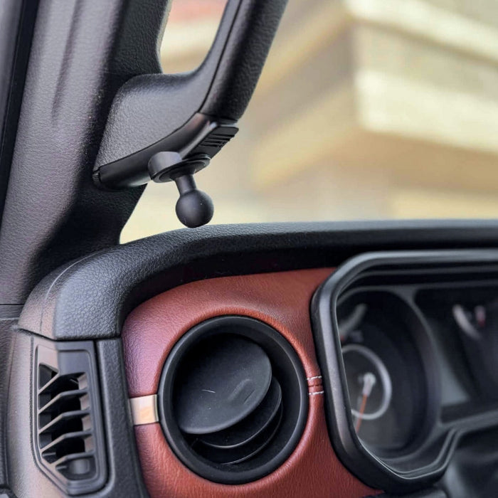 2024+ Jeep Wrangler JL & Jeep Gladiator A-Pillar Grab Bar Mount with 20mm Ball