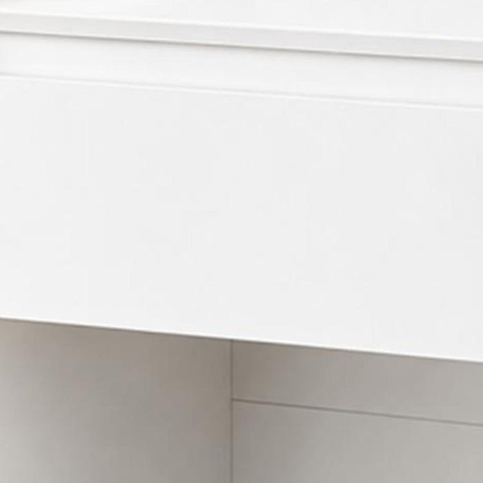 24" White Wood One Drawer Nightstand