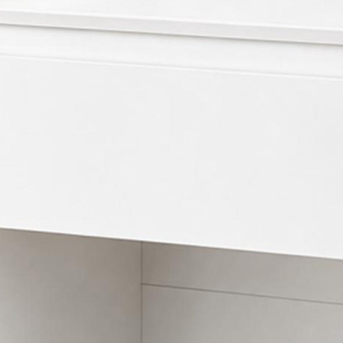24" White Wood One Drawer Nightstand