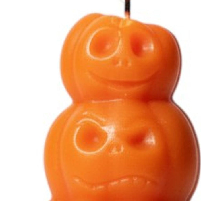 3" Orange Creamy Vanilla Scented Dimensional Pumpkin Trio Soy Wax Candle