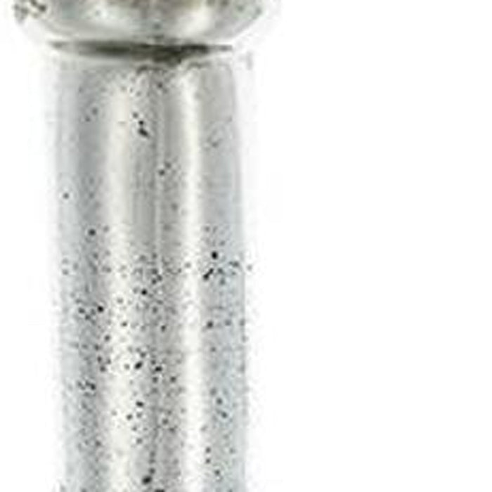 30" Antiqued Silver Floral Glass Bottle Table Vase