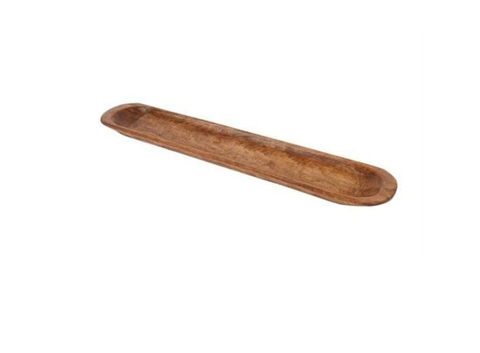 30" Natural Solid Wood Oval Dough Bowl