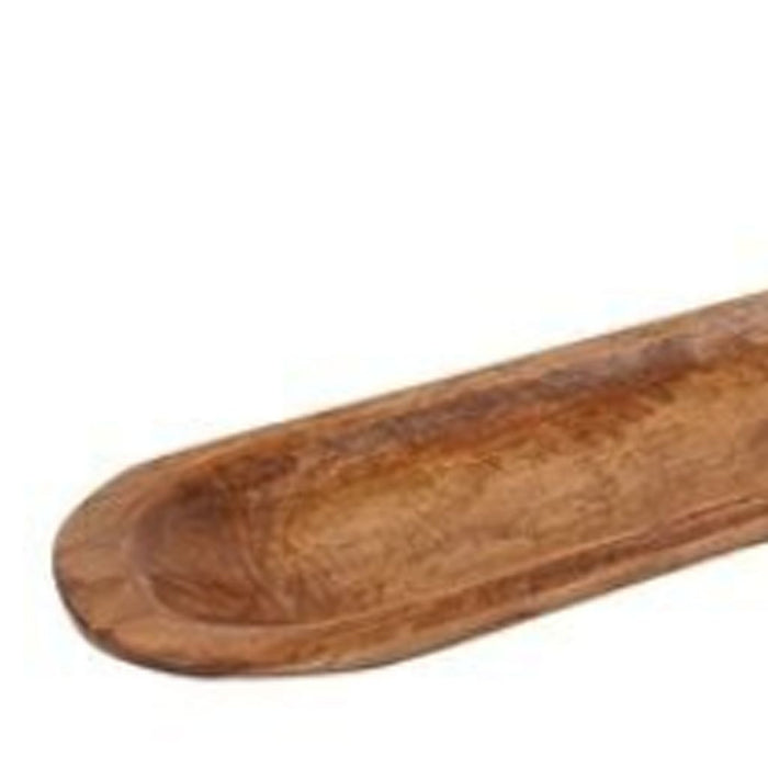 30" Natural Solid Wood Oval Dough Bowl