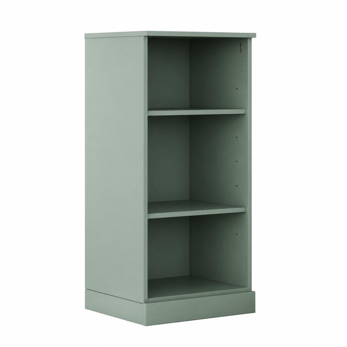 36" Sage Solid Wood Adjustable Three Tier Library Bookcase