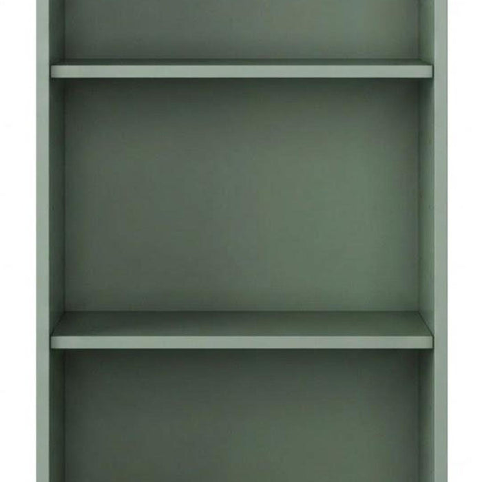 36" Sage Solid Wood Adjustable Three Tier Library Bookcase