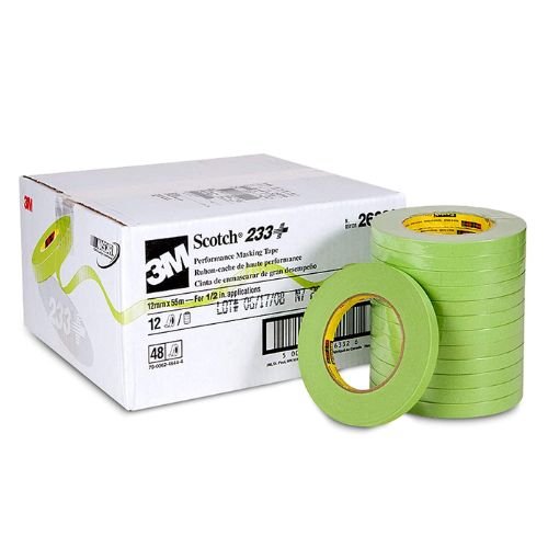 3M 26334 0.75" (18 mm) Green Automotive Masking Tape, Case of 48 -26334---Eagle National Supply