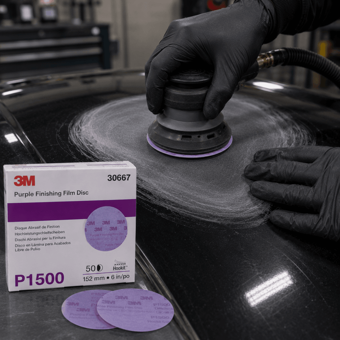 3M 6" 2000 Grit Purple Hookit Abrasive Disc, Box of 50 -30666 - Eagle National Supply