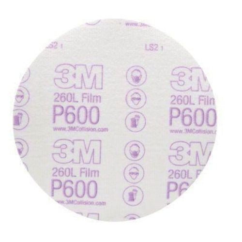 3M™ 600 Grit Finishing Film Disc, 6 in Dia, White Aluminum Oxide, Box of 100 -0971---Eagle National Supply