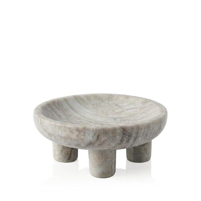 4" Gray Marble Decorative Bowl