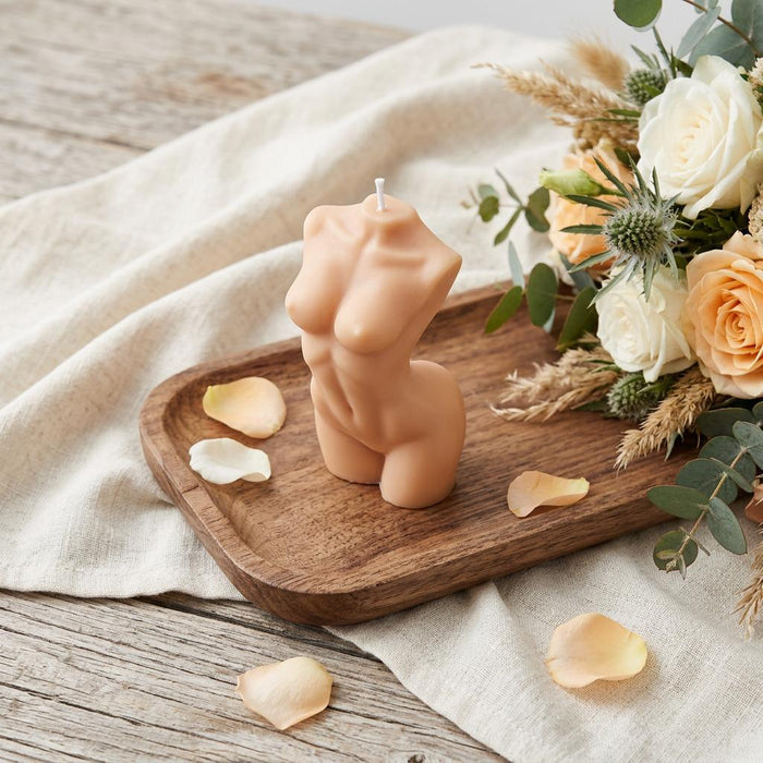 4" Natural Black Ice Scented Dimensional Female Form Candle