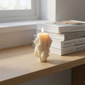 4" White Lavender And Sage Scented Dimensional Twist Candle