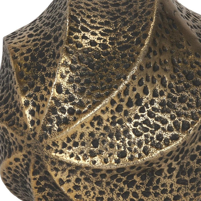 5" Antiqued Gold Metal Sphere Tabletop Sculpture