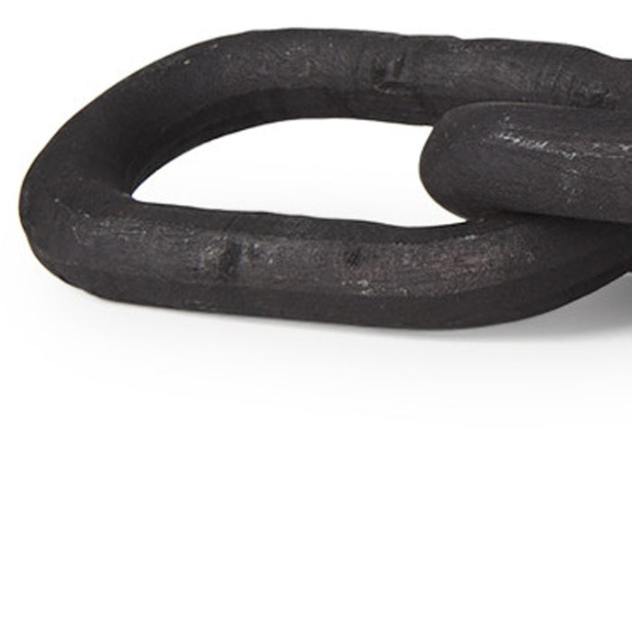 5" Black Solid Wood Tabletop Sculpture