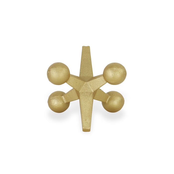 5" Gold Metal Game Hand Painted Game Tabletop Sculpture