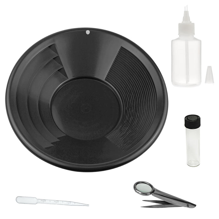 5 Piece Gold Pan Kit | Tweezer Pan Kit | Detector Warehouse