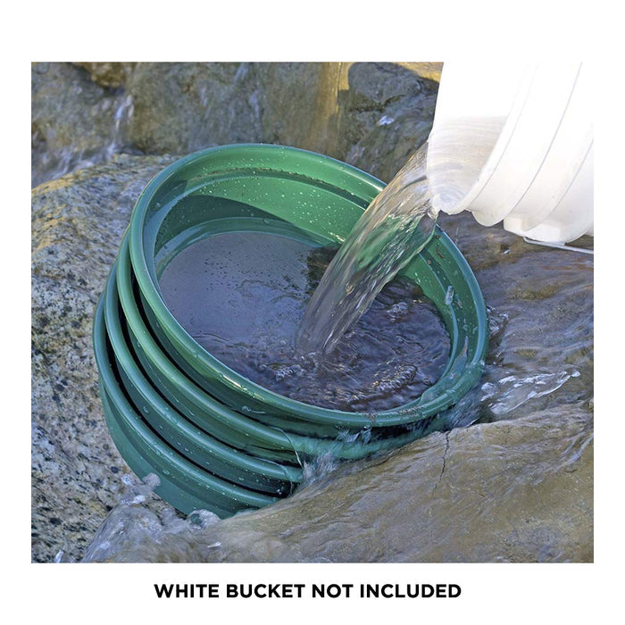 5 Piece Sifting Pans | Stackable Gold Pans | Detector Warehouse