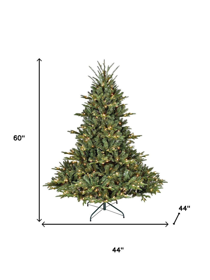 5' Pre Lit Full Pine Christmas Tree