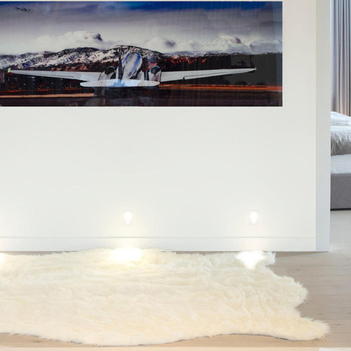 5' X 6' Off White Animal Print Shag Area Rug
