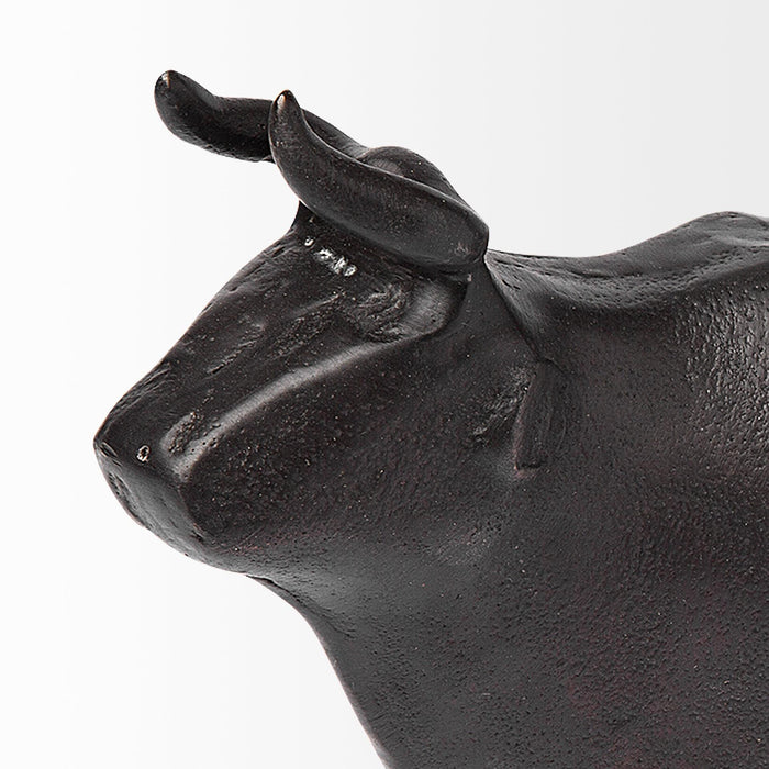 6" Black Metal Tabletop Sculpture