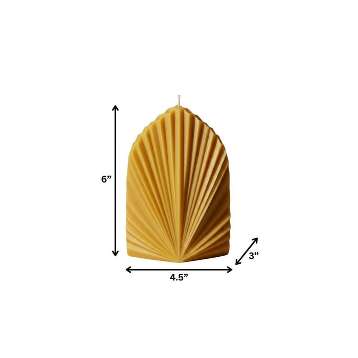 6" Gold High Tide Scented Dimensional Palm Leaf Candle